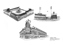 Shibe Park, also known as Connie Mack Stadium, Illustration by the Graphic Edge